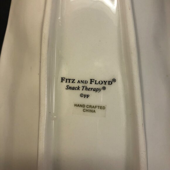 Fitz and Floyd "Snack Therapy" Reindeer Plate Vtg - Picture 5 of 6